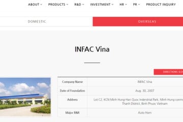 InFac Vina Company, produce electrical parts, uses MSD1000-160