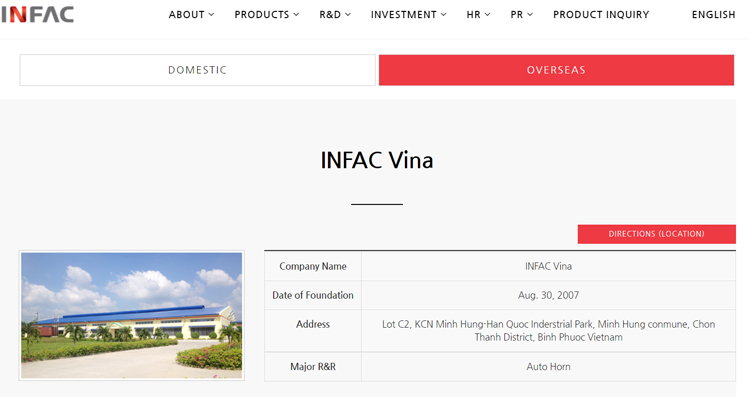 InFac Vina Company, produce auto electrical parts, uses MSD1000-160 industrial dryer