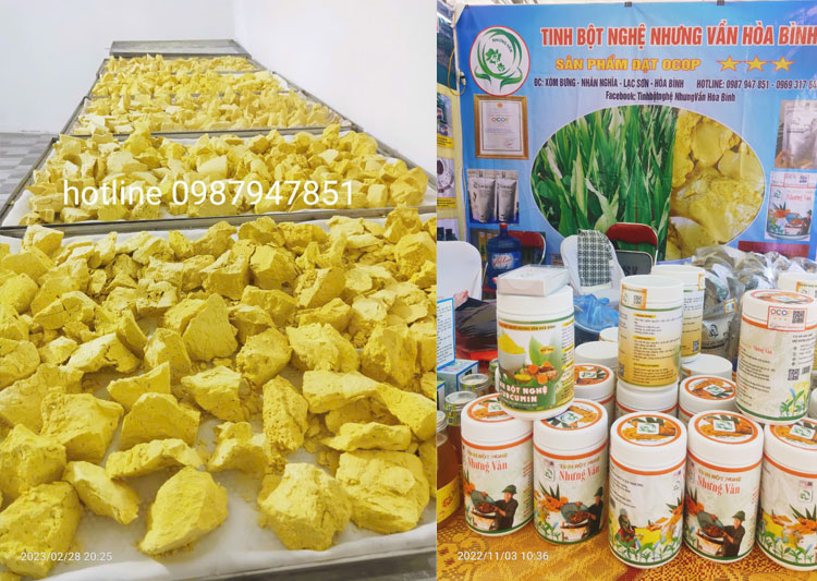 Nhung Van turmeric starch, cold dried for a more premium product